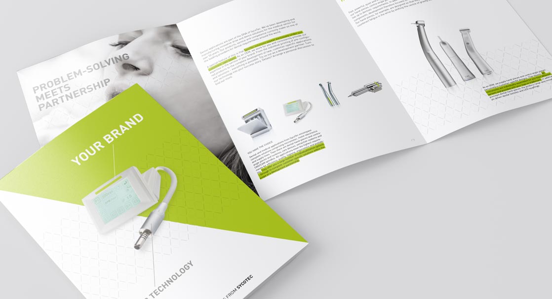 SycoTec exhibition stand design - brochure
