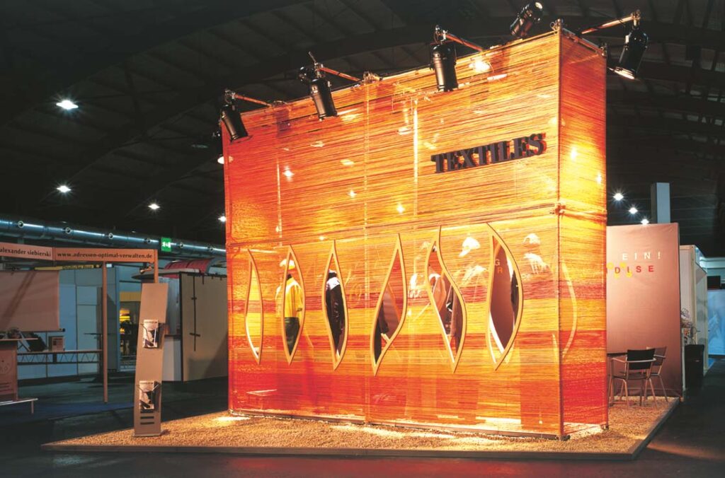 Textiles Marketing exhibition stand design - concept